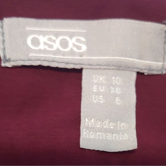 ASOS DESIGN Tall Tailored High Waist Balloon Pant Sz 6 Oxblood - Picture 10 of 14